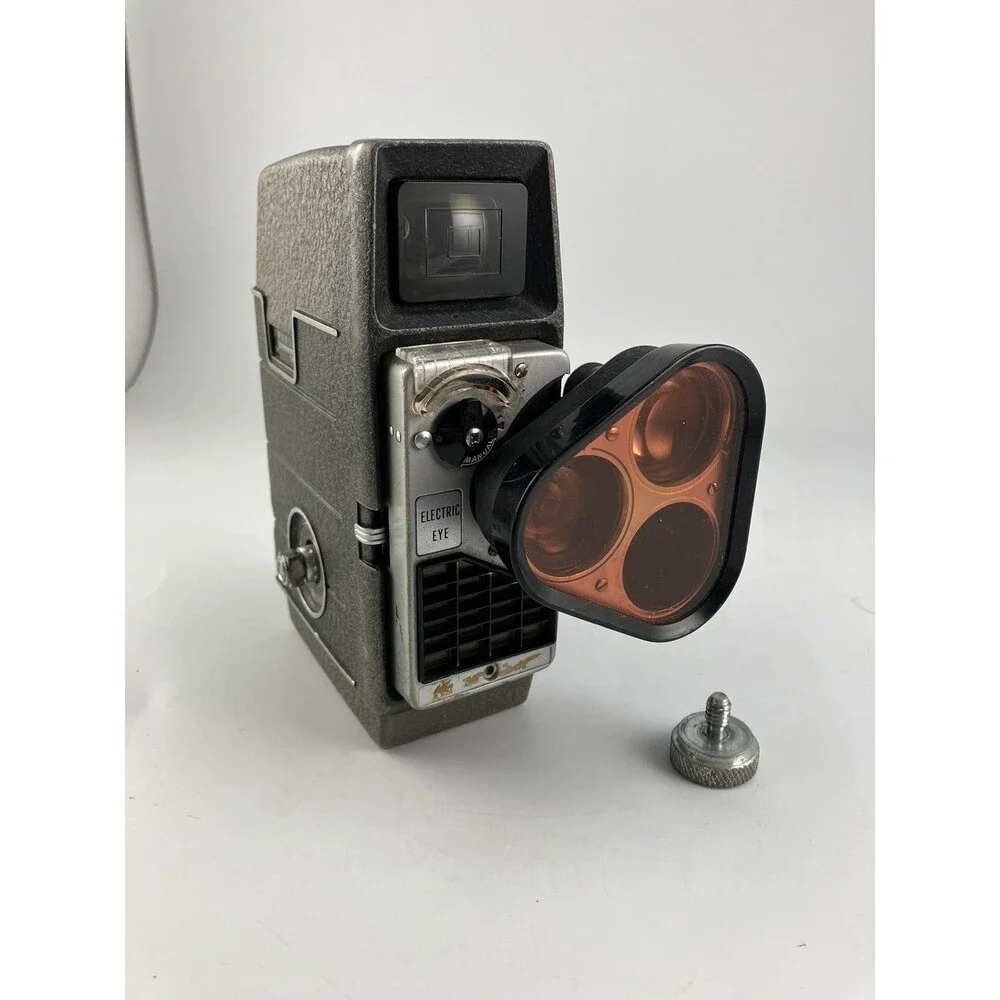 Vintage Bell & Howell Perpetua Electric Eye 8mm Camera w/ FILTER - No Handle